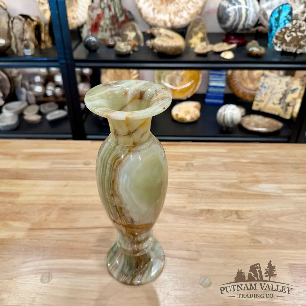 Reserve Green Banded Calcite Vase 2 - Vase