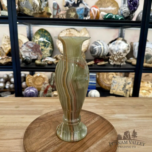 Reserve Green Banded Calcite Vase - Vase