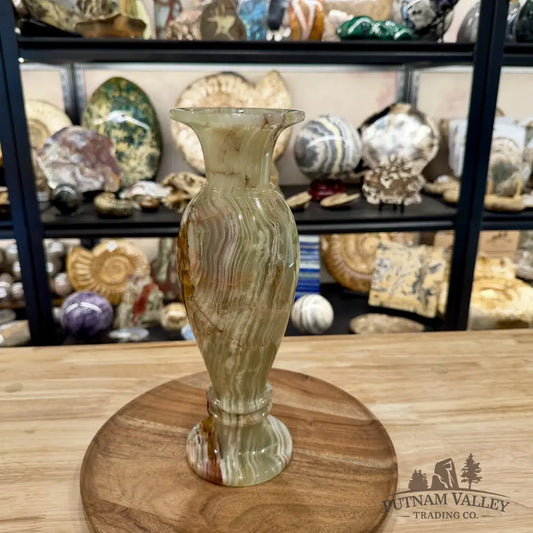 Reserve Green Banded Calcite Vase - Vase