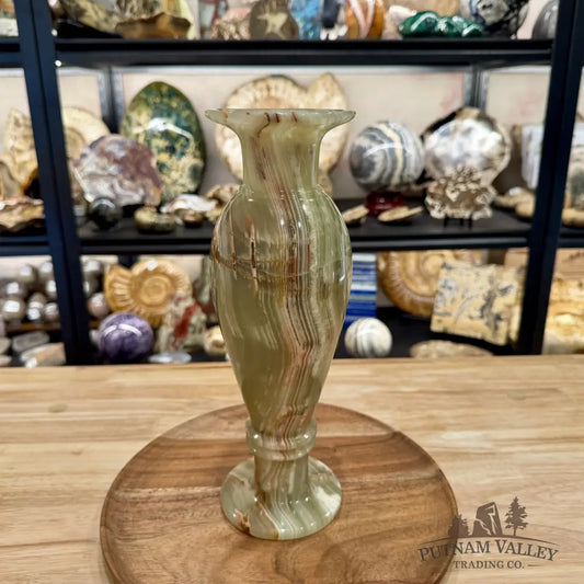 Reserve Green Banded Calcite Vase - Vase