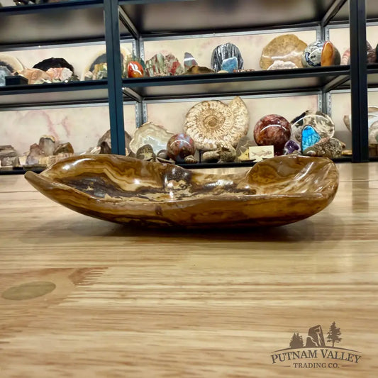 Reserve Handcrafted Moroccan Amber Onyx Bowl 8.5’’ - Bowl