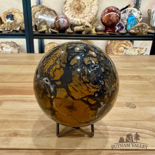 Reserve Indonesian Brecciated Jasper ’Agate’ Sphere 4.32’’ Sphere