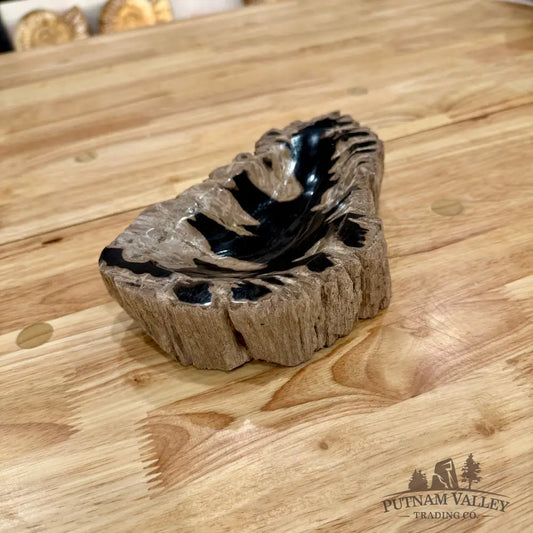 Reserve Indonesian Petrified Wood Rustic Bowl Bowl