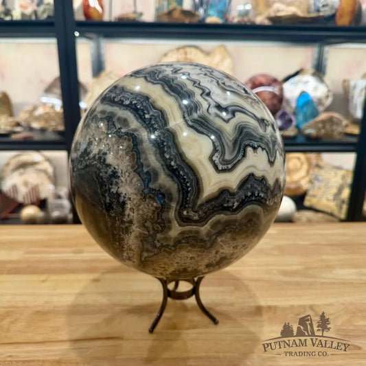 Reserve Mexican Zebra Calcite Sphere 8.5’’ - Sphere
