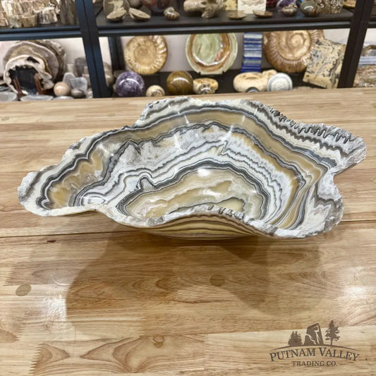 Reserve Mexican Zebra Onyx Rustic Bowl 18.4’’ - Bowl