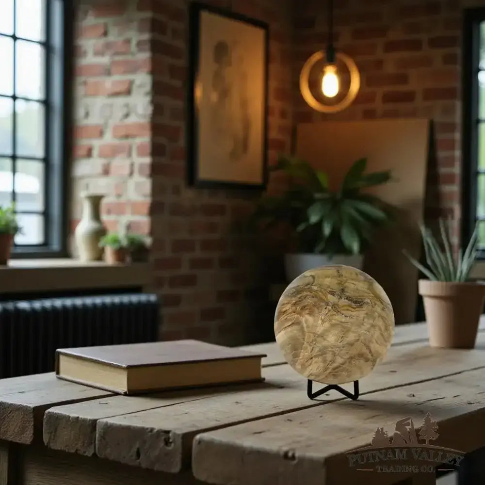 Reserve Petrified Wood Sphere 3.74" - Putnam Valley Trading Co.