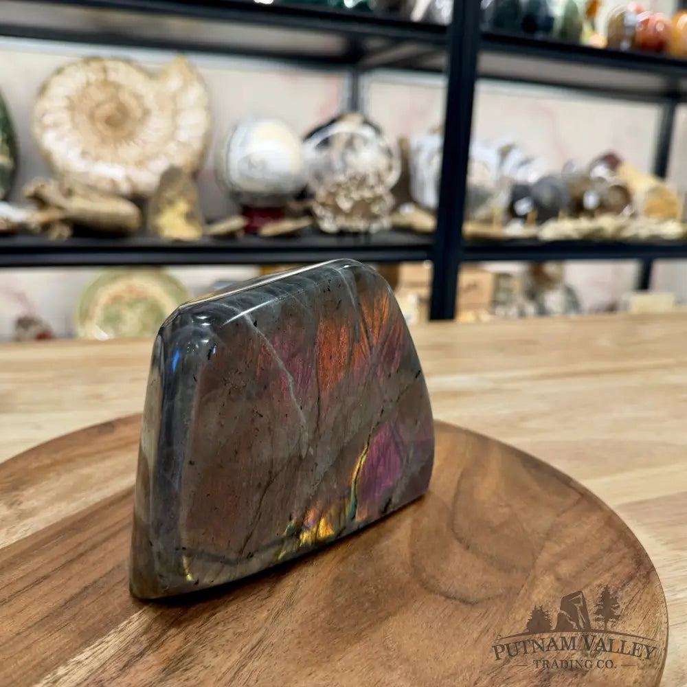 Reserve Purple Rainbow Labradorite Table Accent 5.64’’ - Free Standing Accent