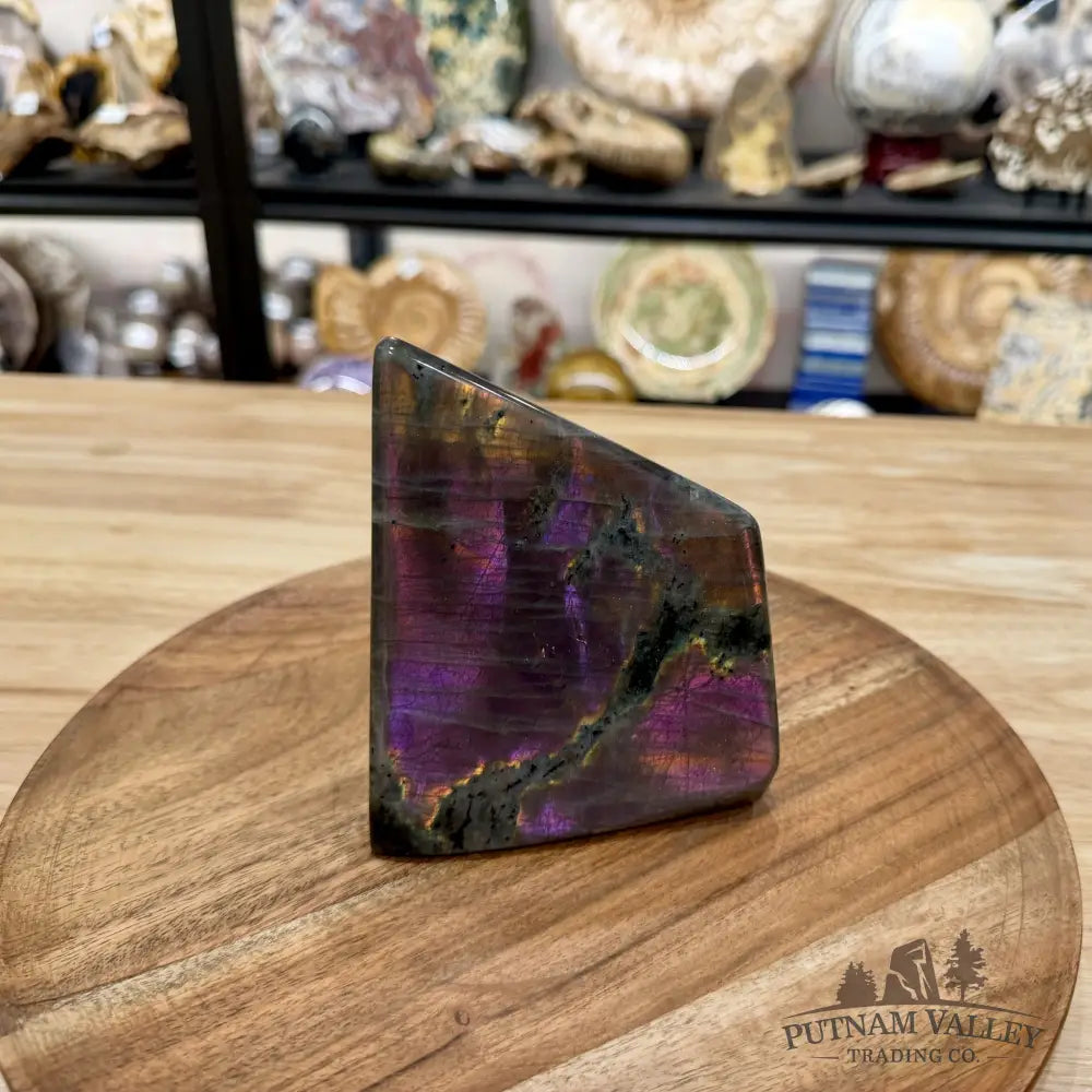 Reserve Purple Rainbow Labradorite Table Accent 5’’ - Free Standing Accent