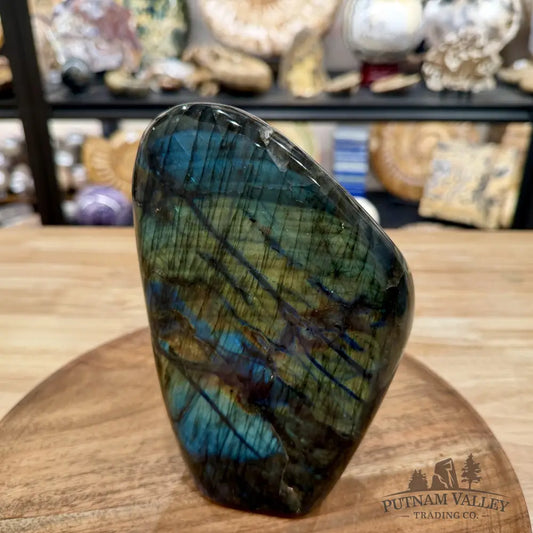 Reserve Rainbow Labradorite Table Accent 7.1’’ - Free Standing Accent