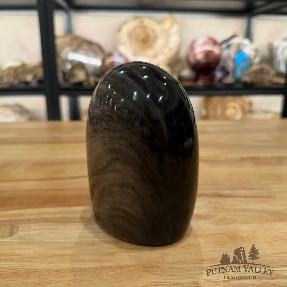 Silver Sheen Obsidian Table Accent 5.19’’ - Sculpture
