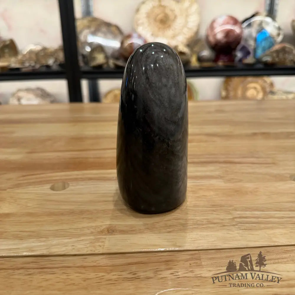 Silver Sheen Obsidian Table Accent 5.5’’ - Sculpture
