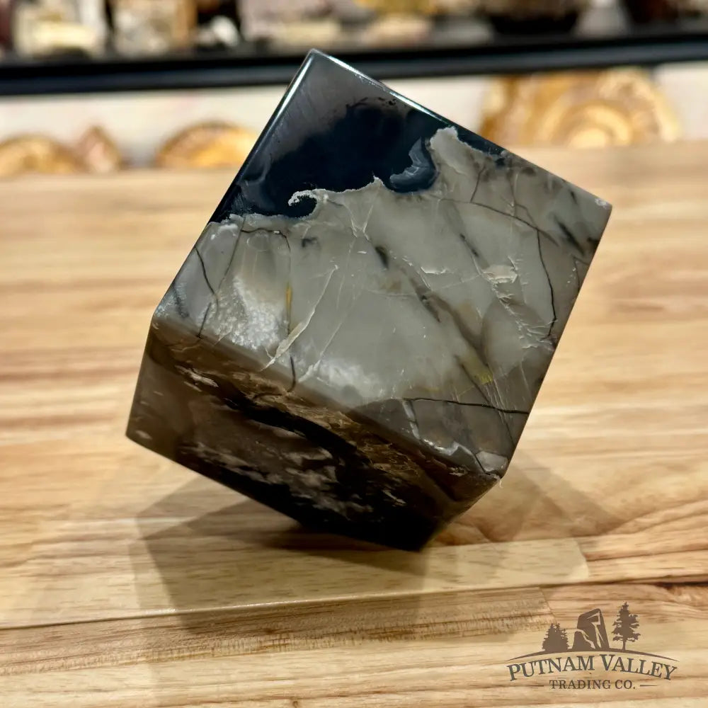 Standing Volcano Agate Cube 3’’ Cube
