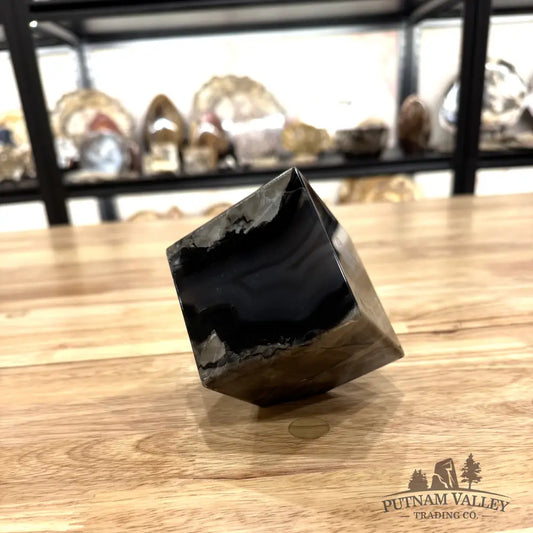 Standing Volcano Agate Cube Cube