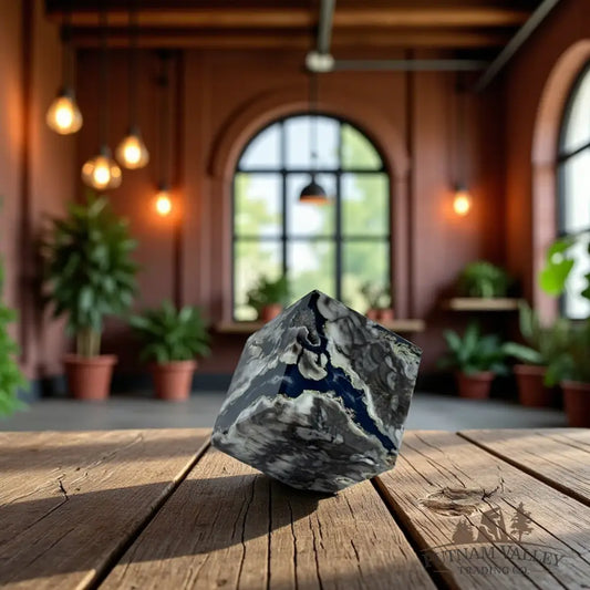 Standing Volcano Agate Cube Cube