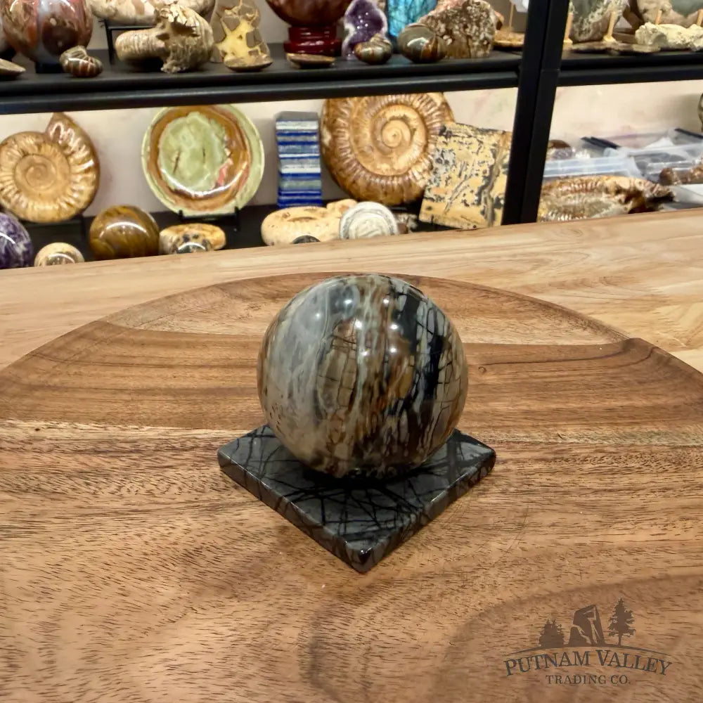 Utah Picasso Marble Sphere + Matching Stand 2.39’’ - Sphere