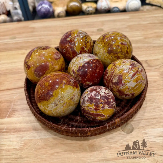 Van Gogh Jasper Spheres | In Select Sizes - Sphere