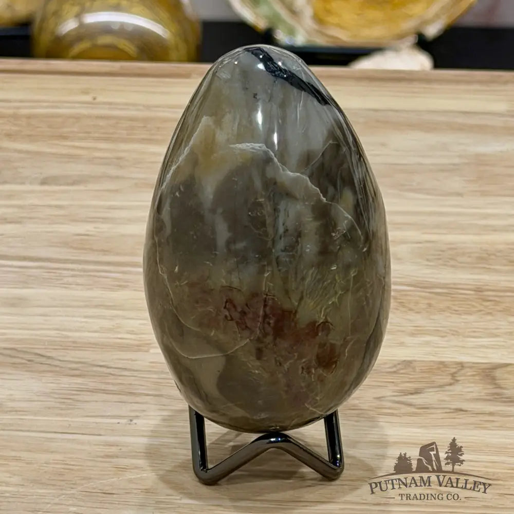 Volcano Agate Faceted Egg 3.83’’ - Egg