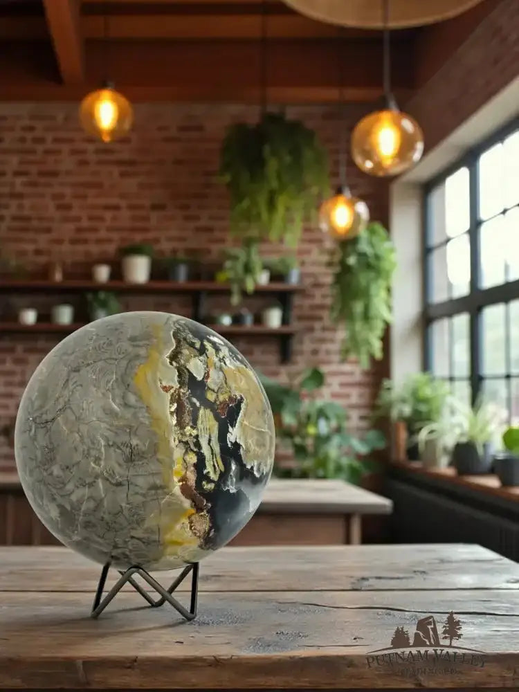 Volcano Agate Sphere 6.4" - Putnam Valley Trading Co.