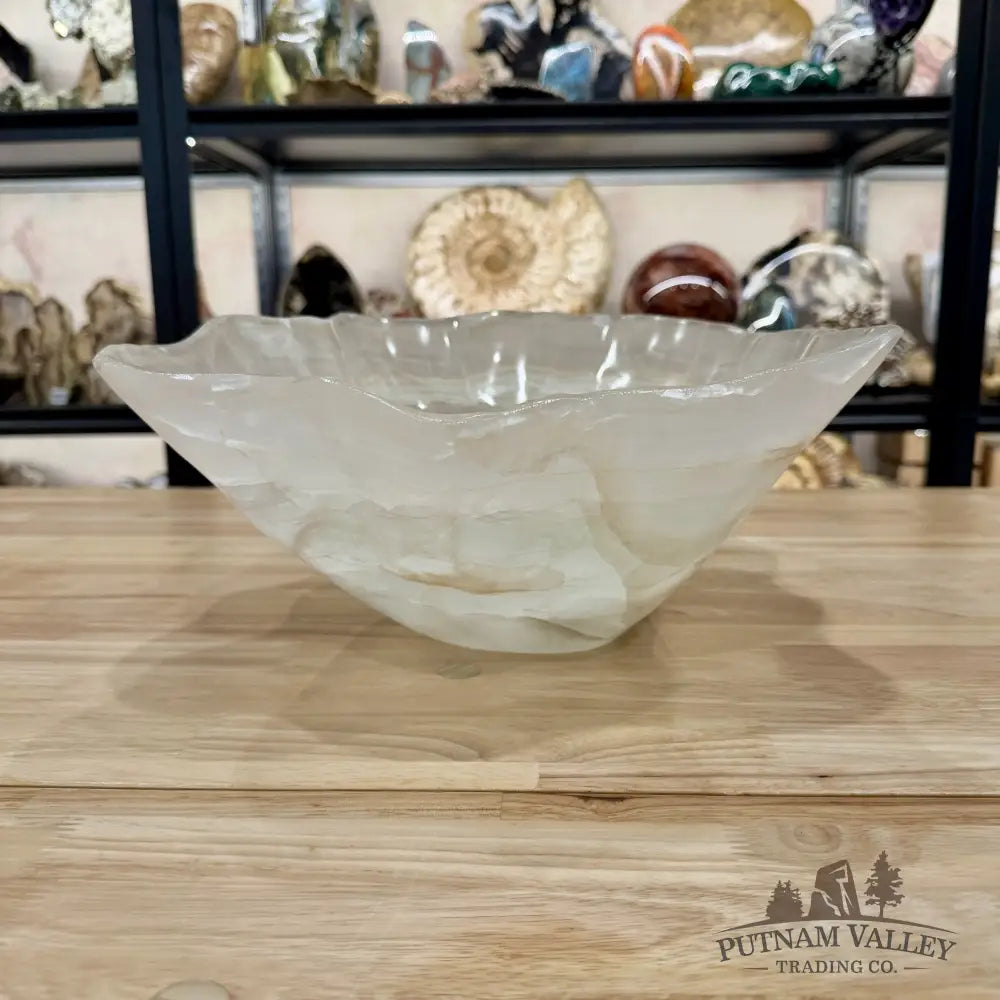 White Mexican Onyx Bowl 15’’ - Bowl