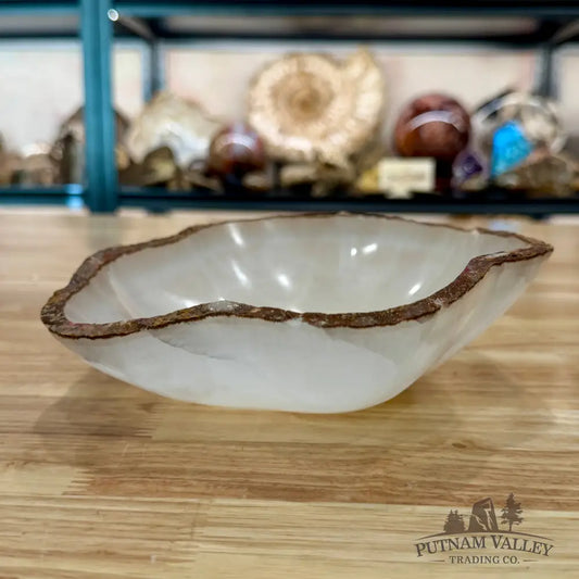 White Mexican Onyx Bowl 8.25’’ - Bowl