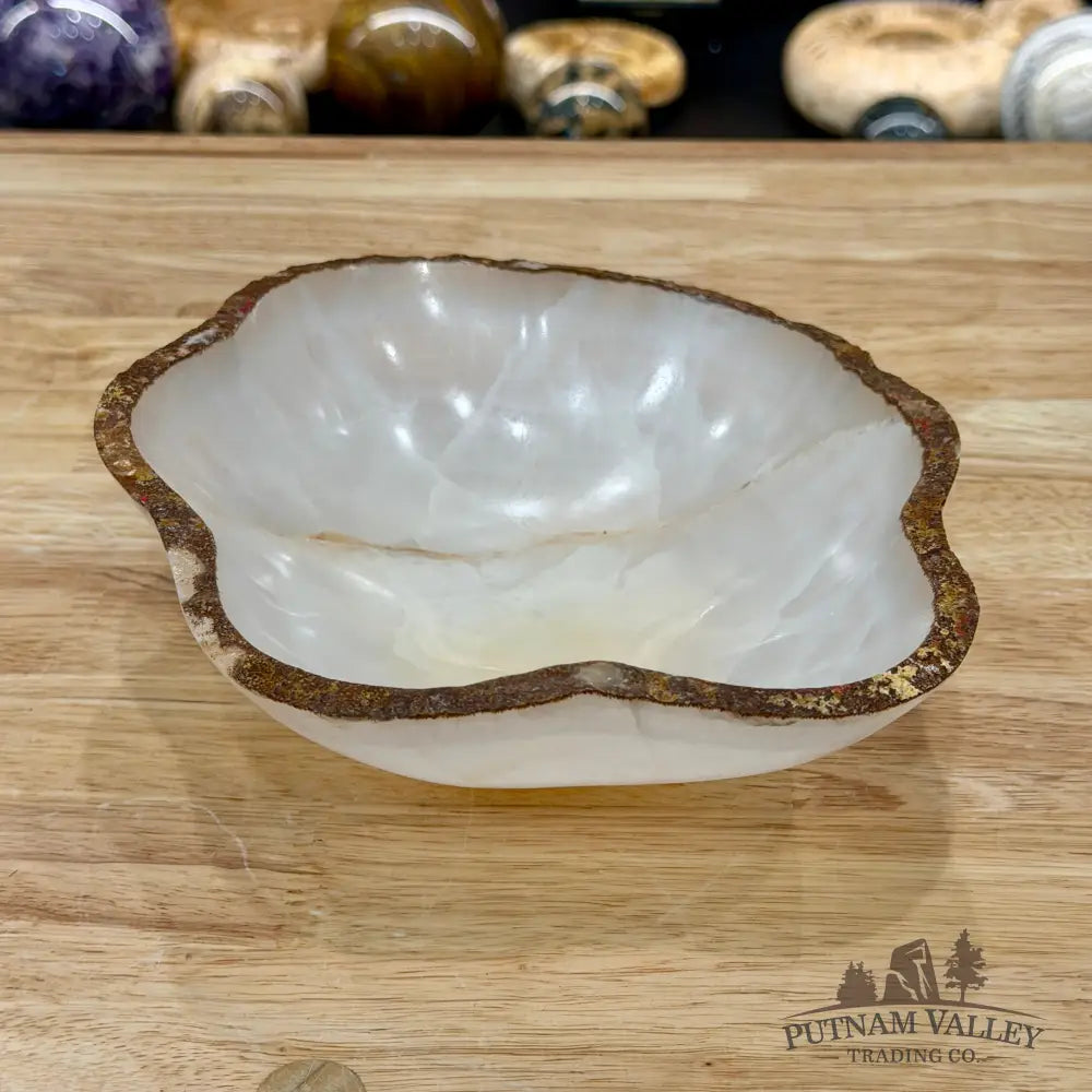 White Mexican Onyx Bowl 8.25’’ - Bowl