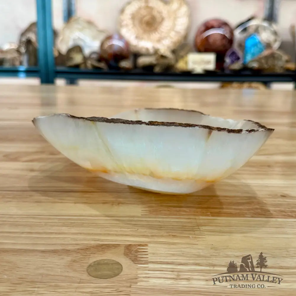 White Mexican Onyx Bowl 8.5’’ - Bowl