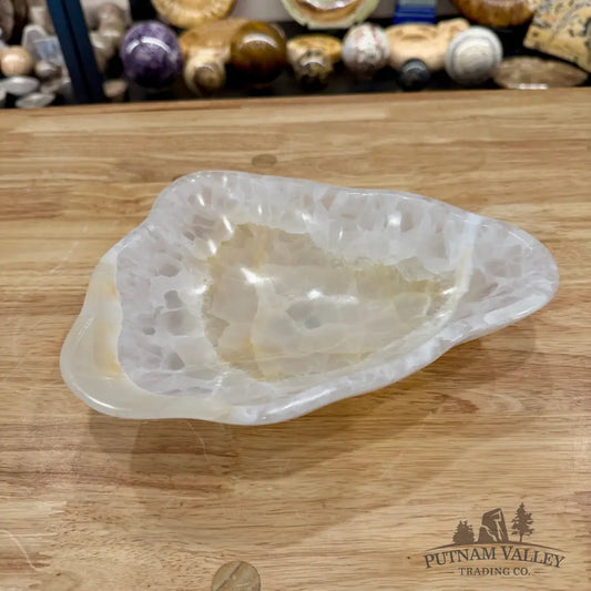 White Mexican Onyx Bowl 9.2’’ - Bowl