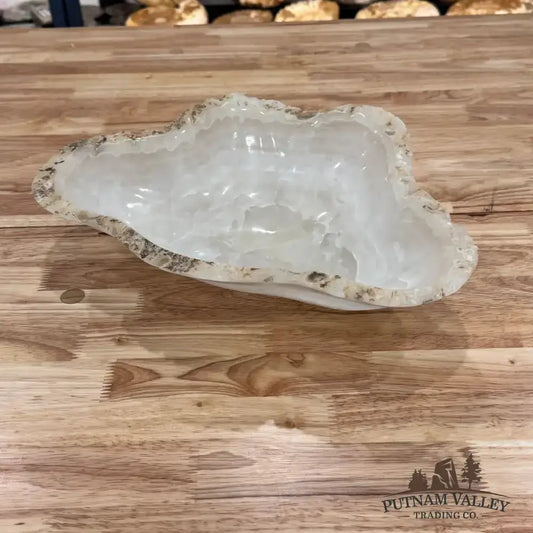 White Mexican Onyx Bowl - Putnam Valley Trading Co.