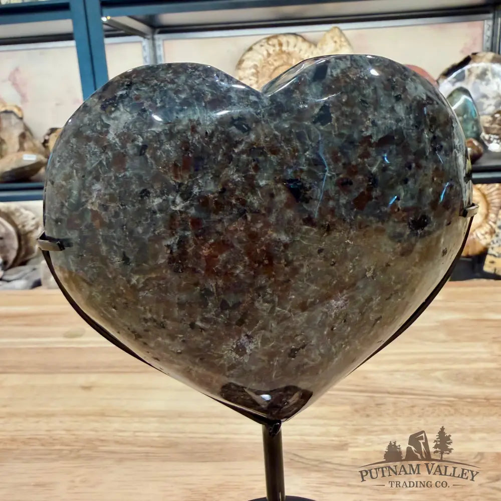Yooperlite Heart on Stand 9’’ - Heart