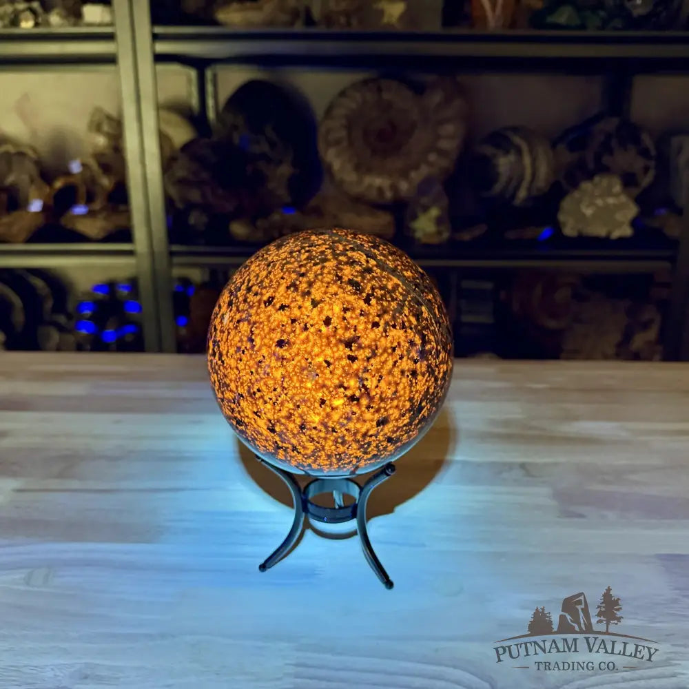 Yooperlite Sphere 5.65’’, UV Reactive Glow - Sphere
