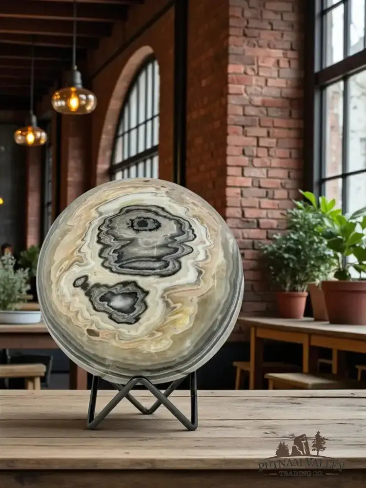 Zebra Calcite Sphere 4.9" - Putnam Valley Trading Co.