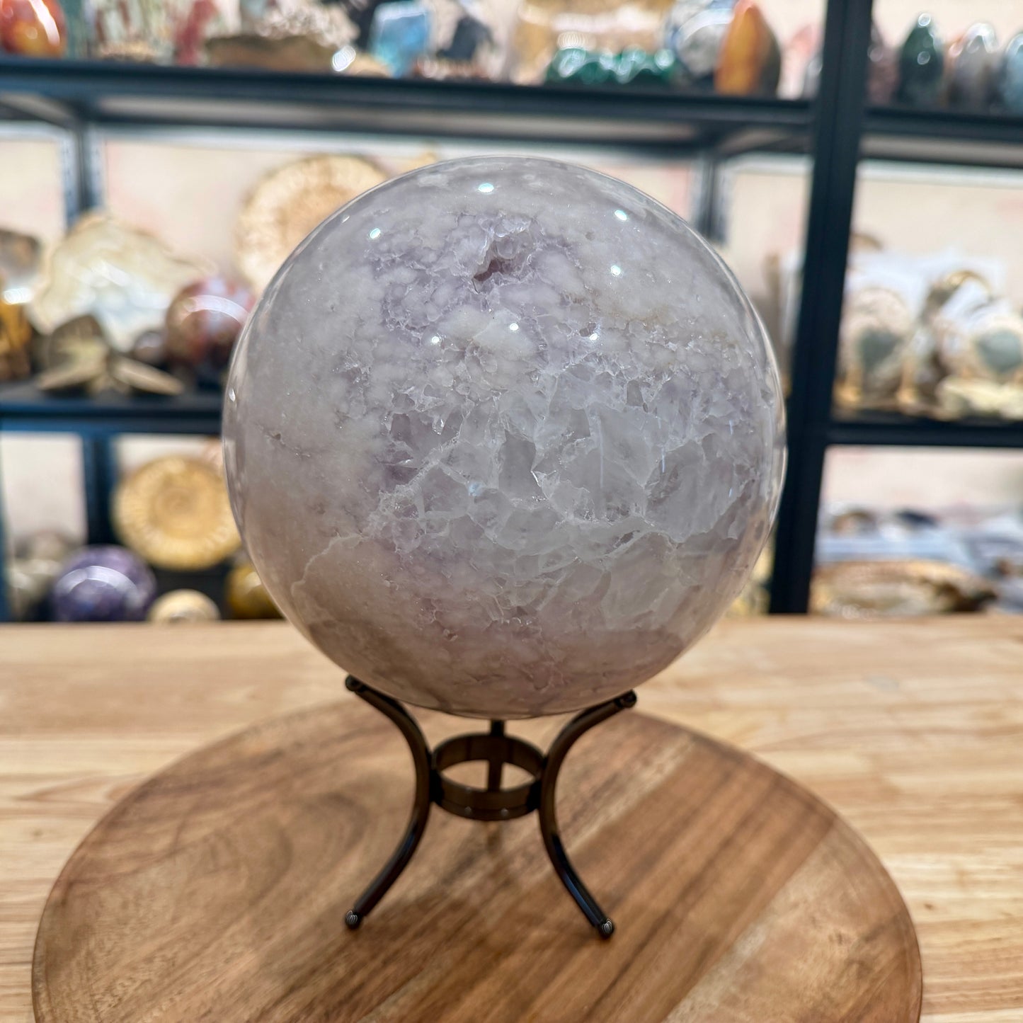 Flower Agate Sphere 6.31"