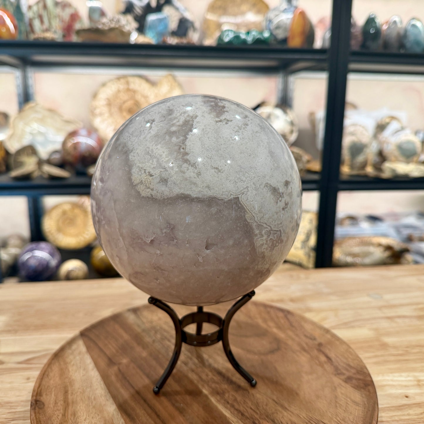 Flower Agate Sphere 6.31"