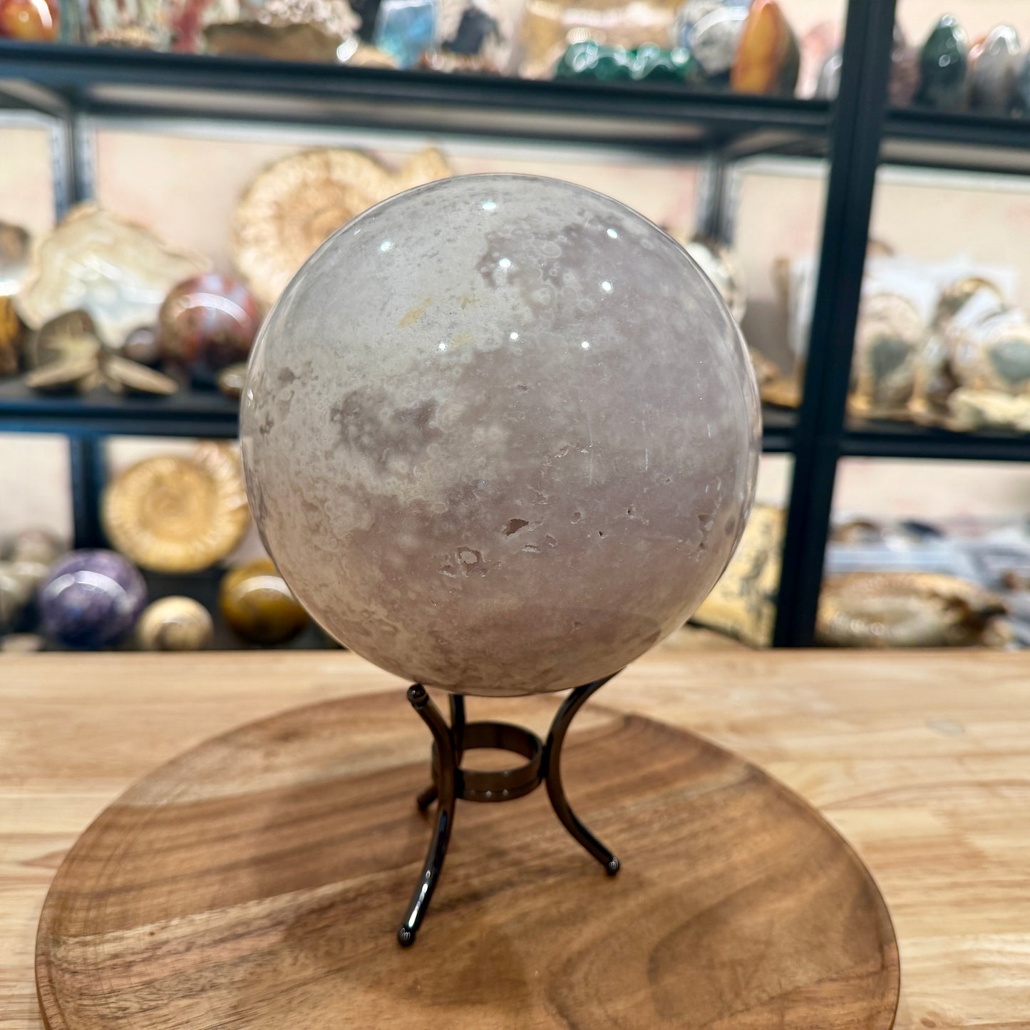 Flower Agate Sphere 6.31"