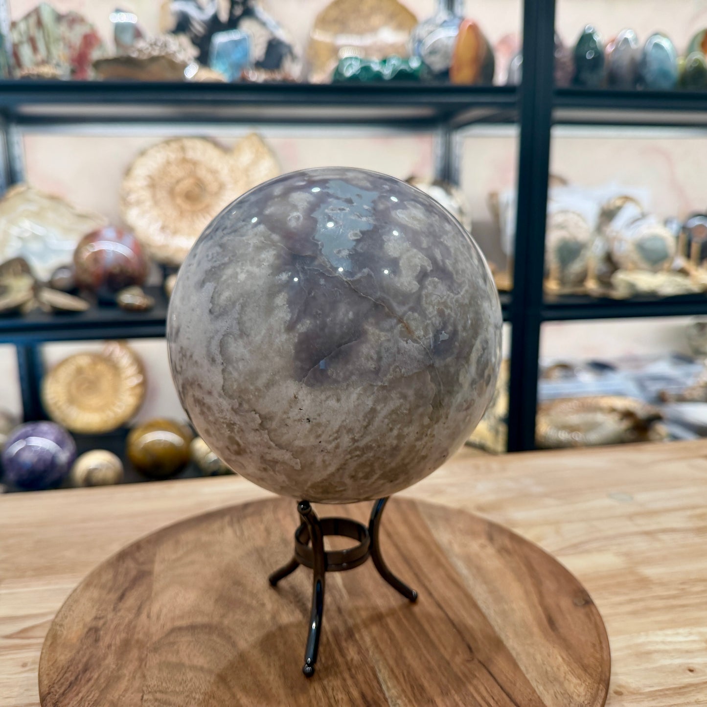 Flower Agate Sphere 6.14"