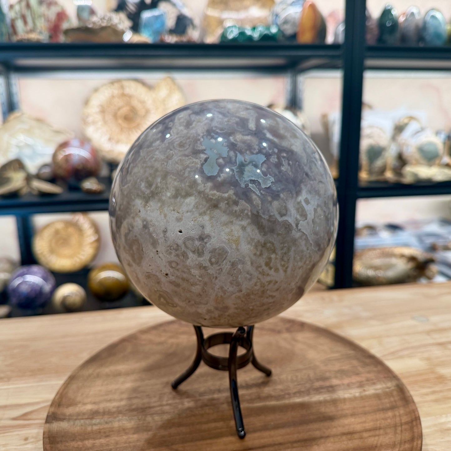 Flower Agate Sphere 6.14"