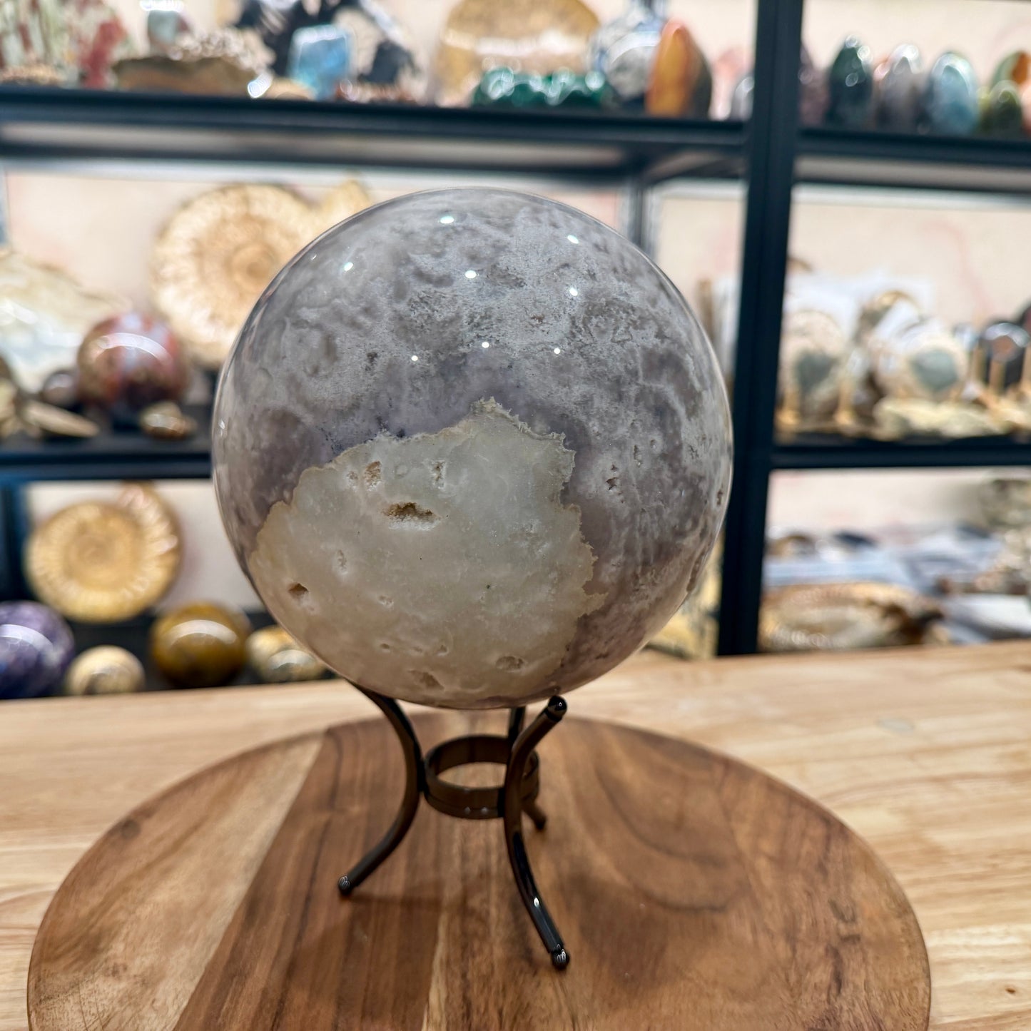 Flower Agate Sphere 6.14"