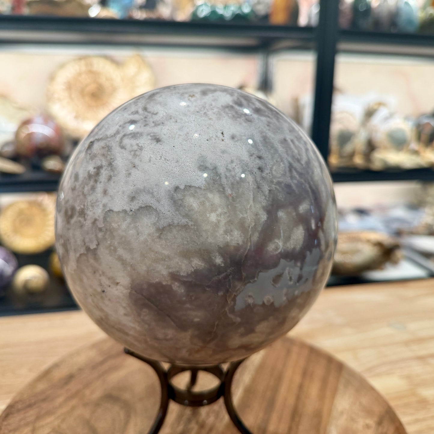 Flower Agate Sphere 6.14"