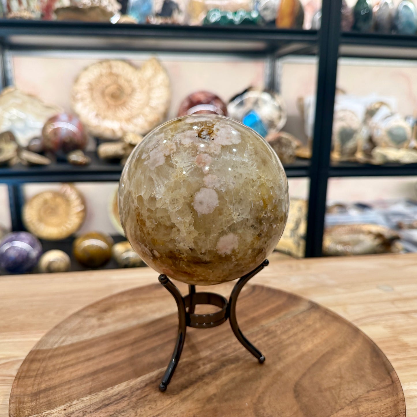 Flower Agate Sphere 4.75"