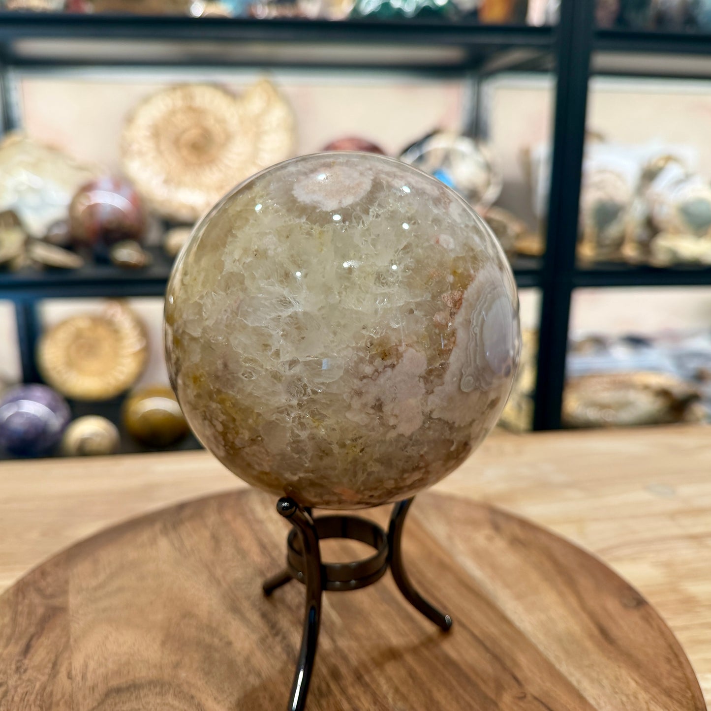 Flower Agate Sphere 4.75"