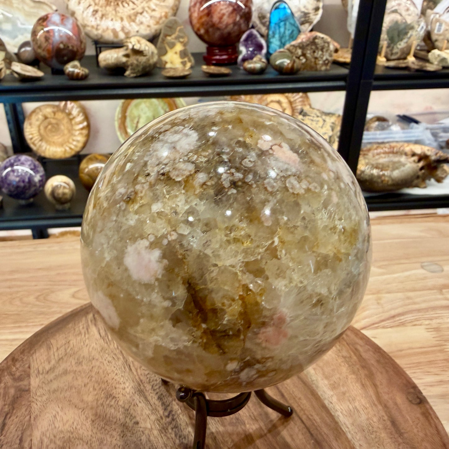 Flower Agate Sphere 4.75"