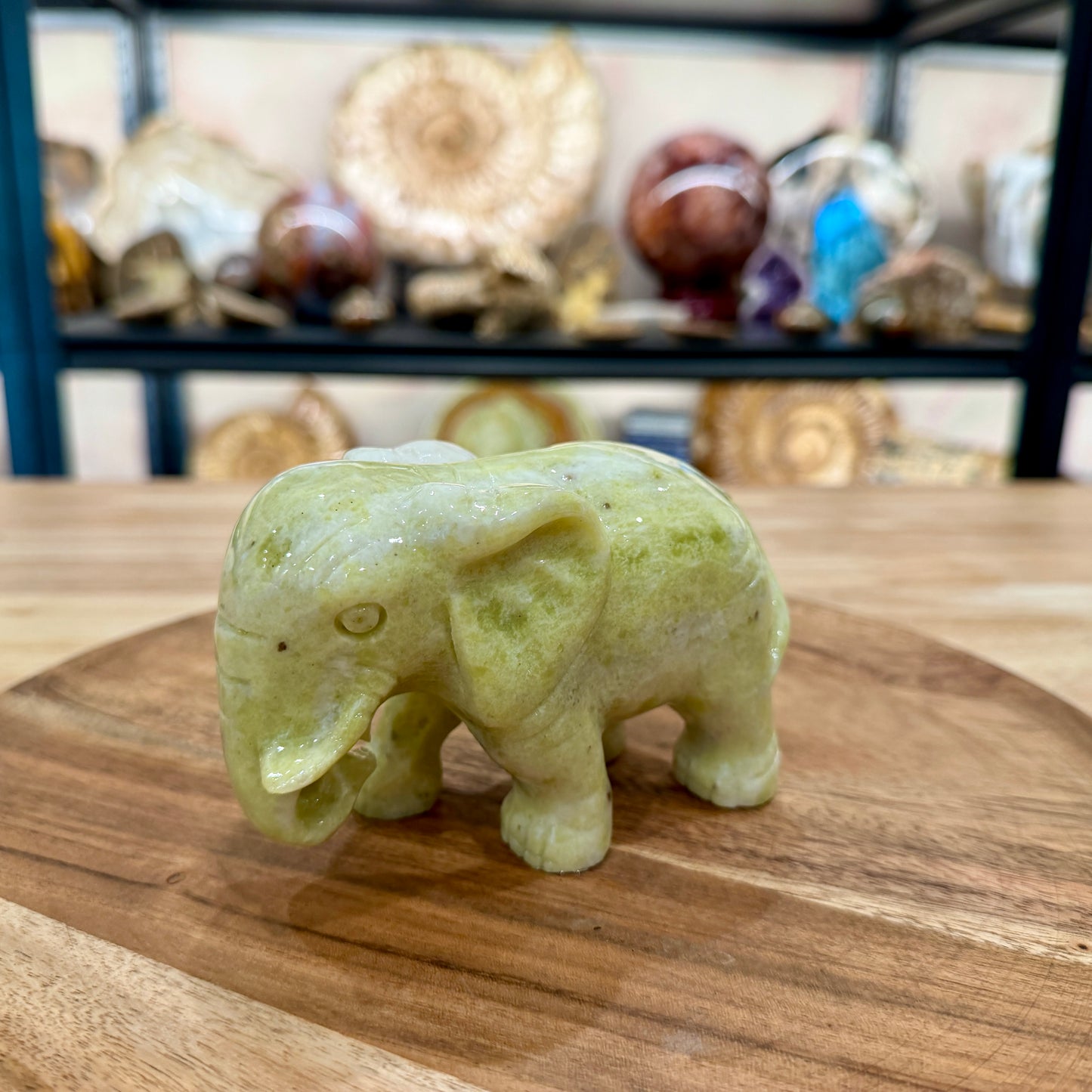 Hand-Carved Lantian Jade Elephant | 1.6lb