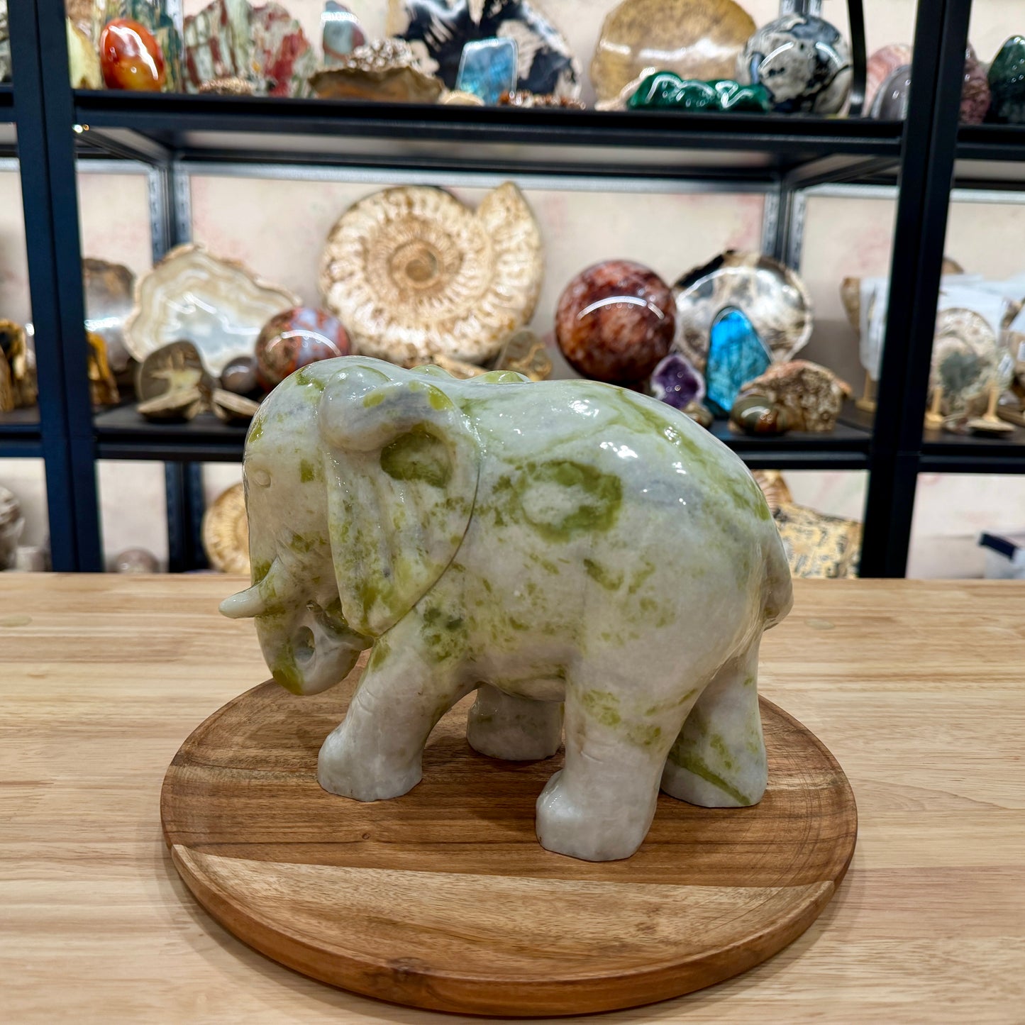 Hand-Carved Lantian Jade Elephant | 12.78lb