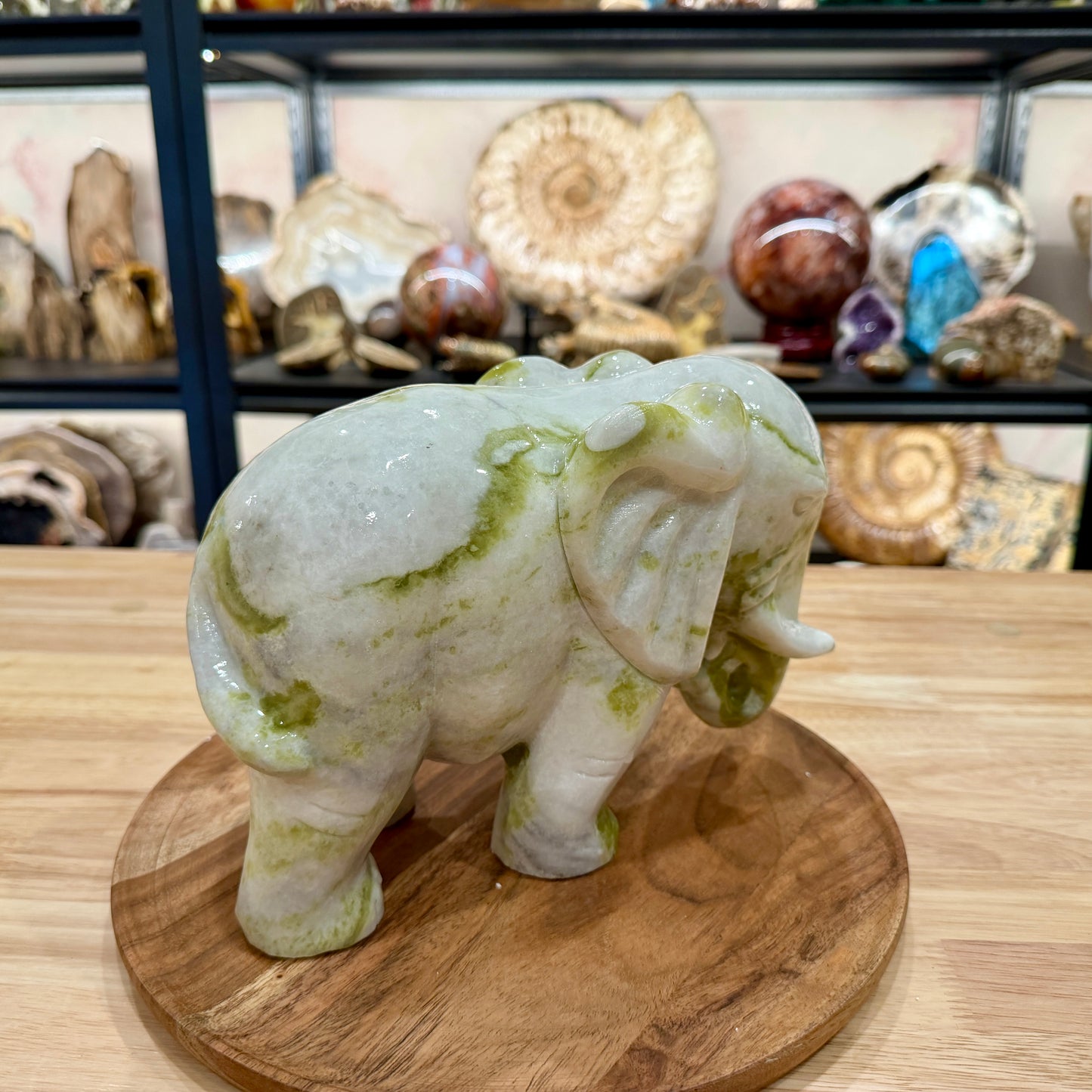 Hand-Carved Lantian Jade Elephant | 12.78lb