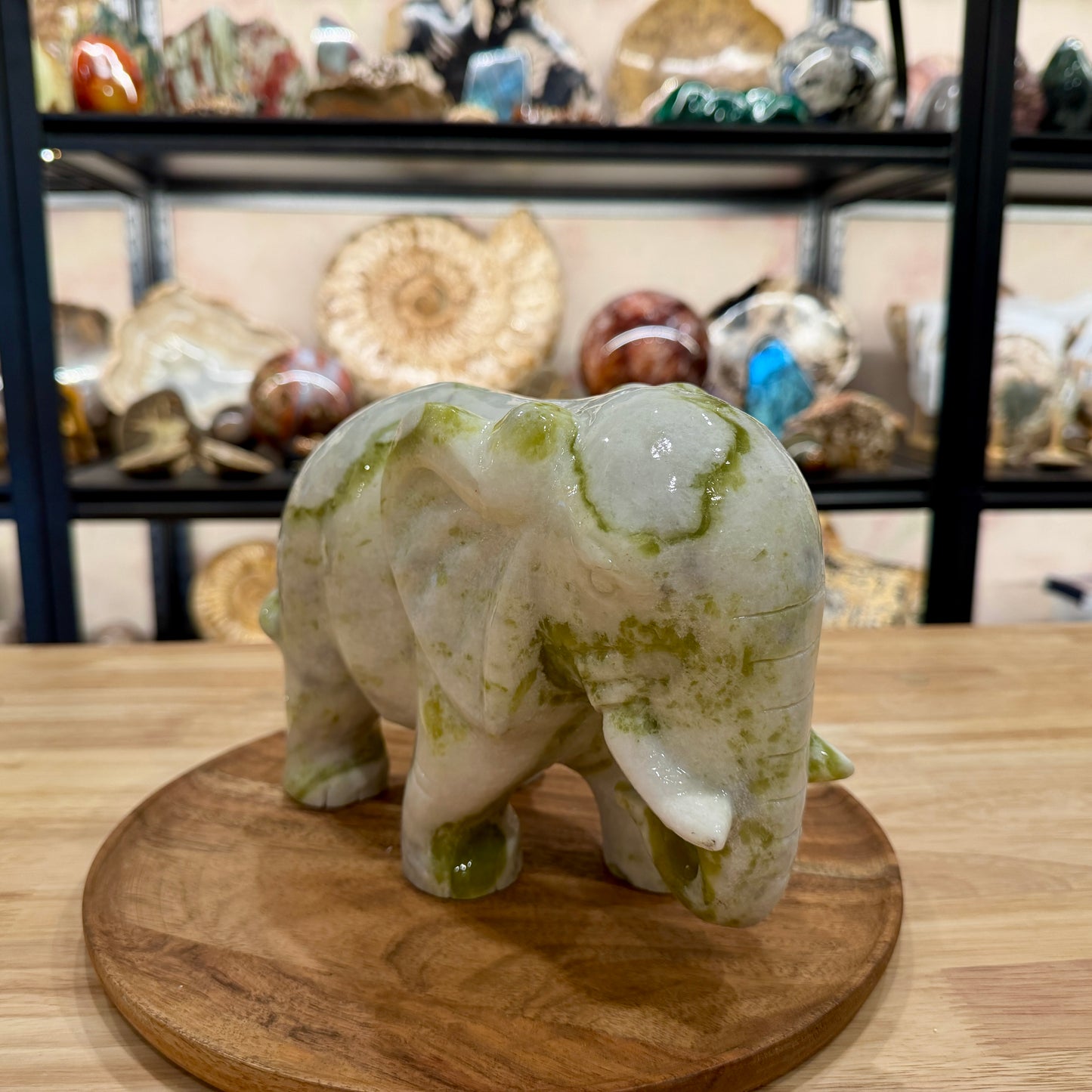Hand-Carved Lantian Jade Elephant | 12.78lb