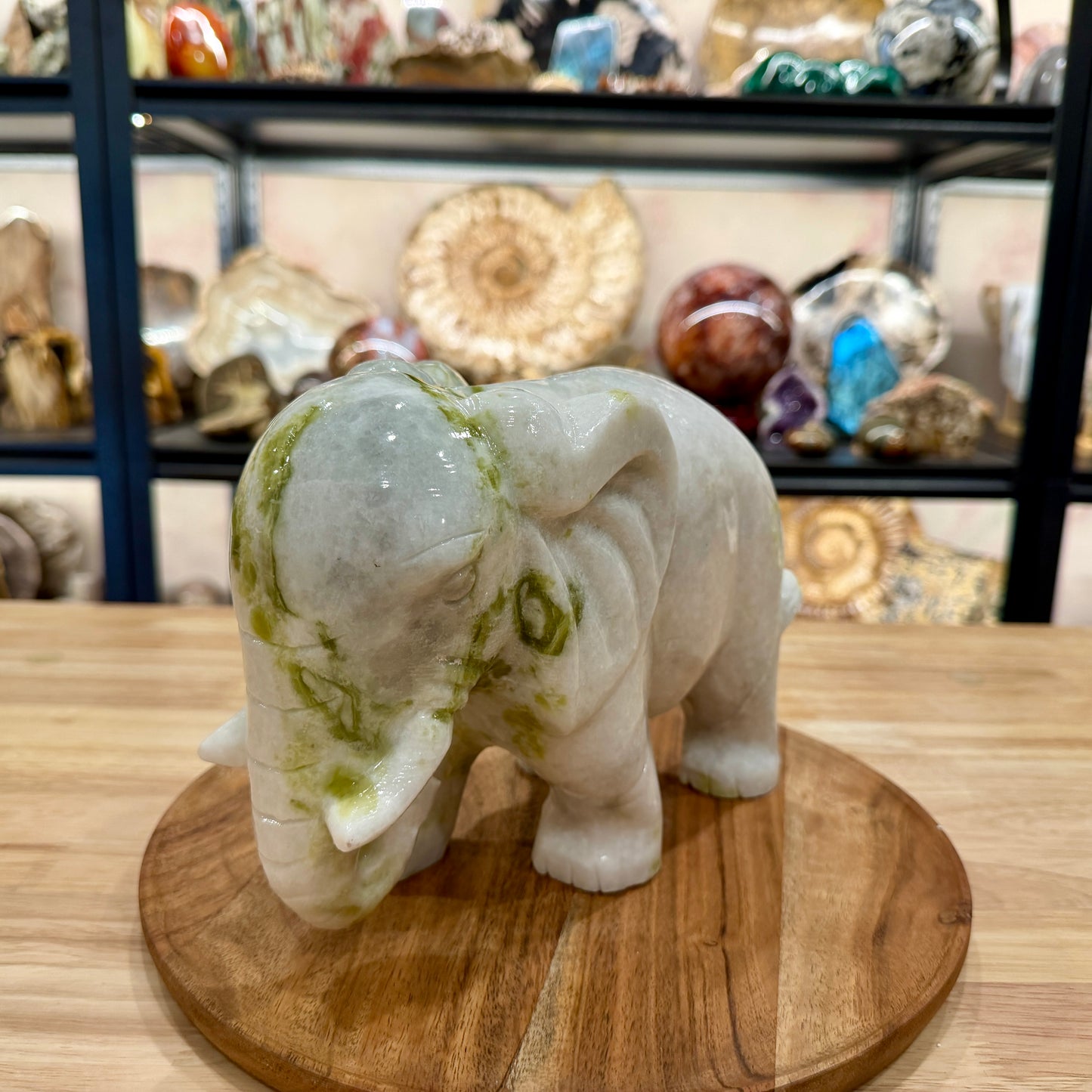 Hand-Carved Lantian Jade Elephant | 13.02lb