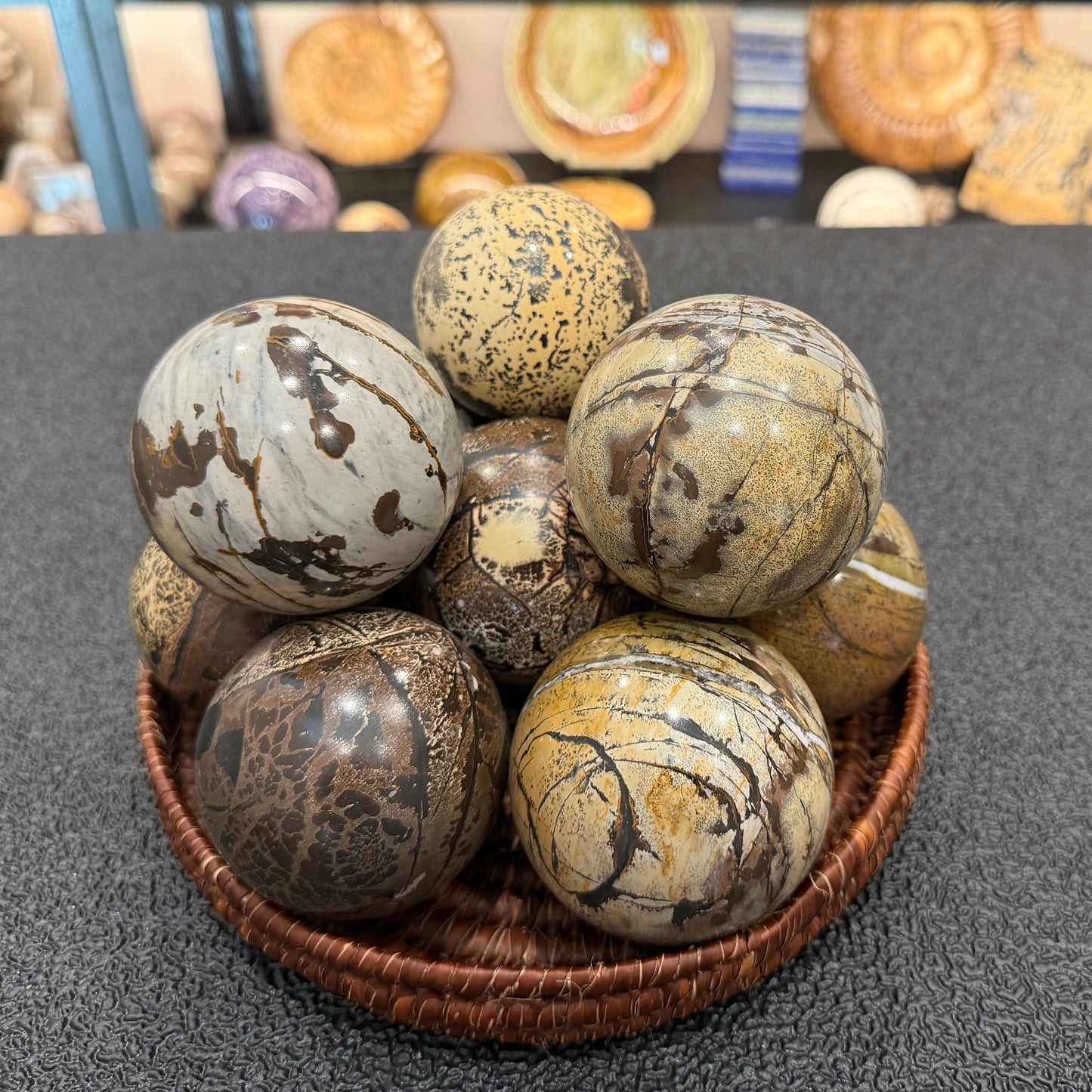 Chinese Picture Jasper Spheres
