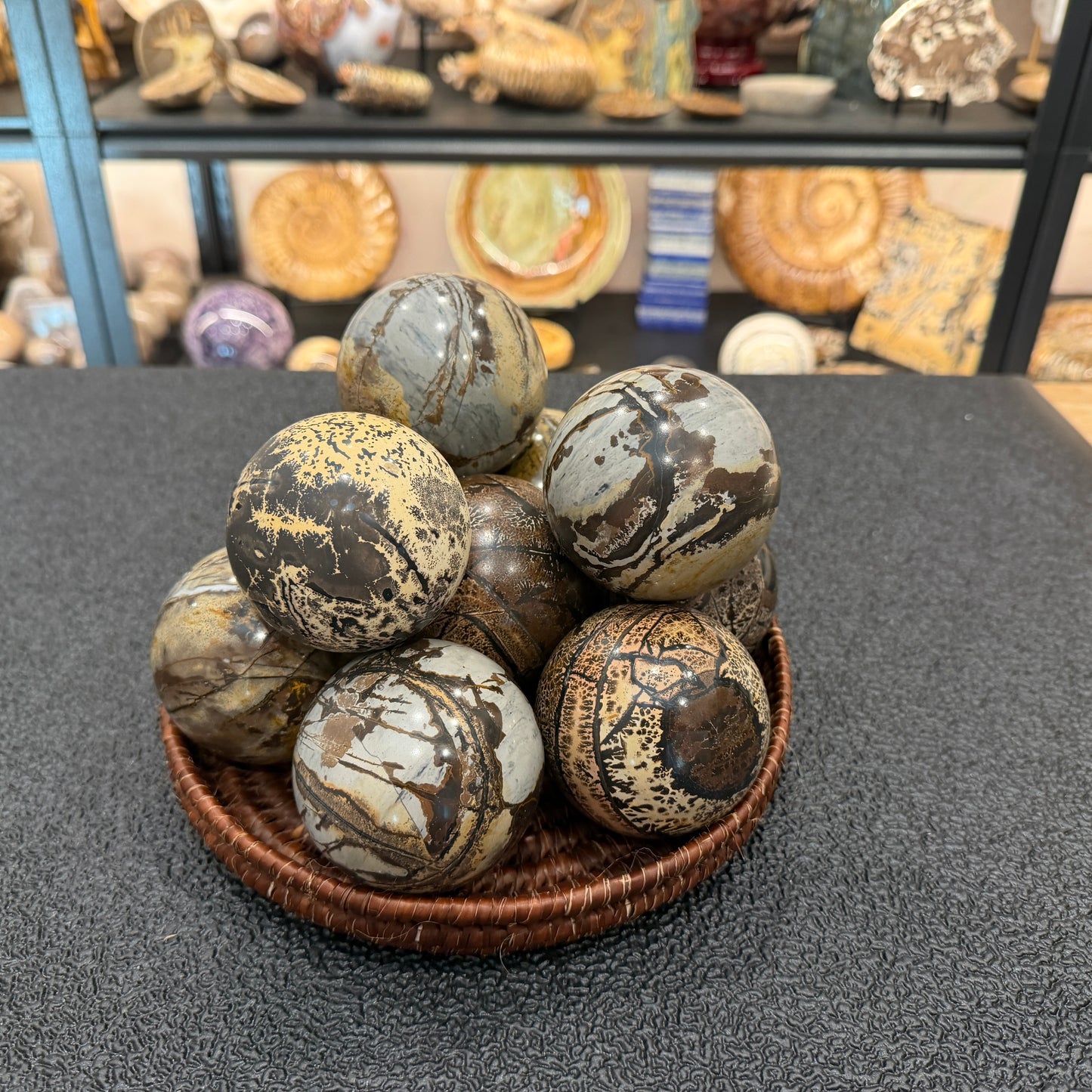 Chinese Picture Jasper Spheres