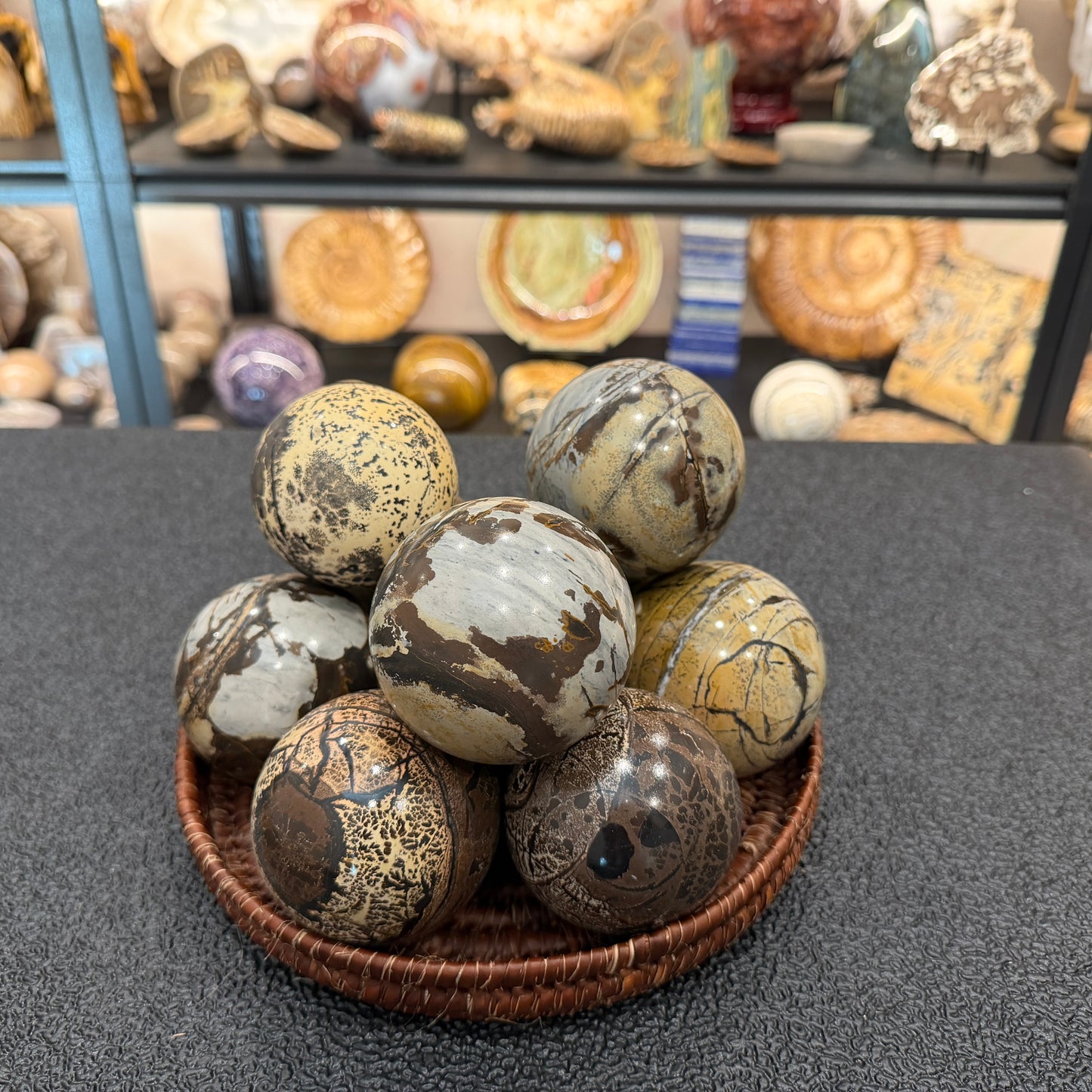 Chinese Picture Jasper Spheres