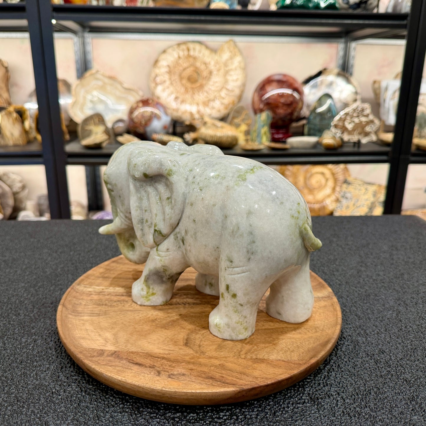 Hand-Carved Lantian Jade Elephant | 11.56lb